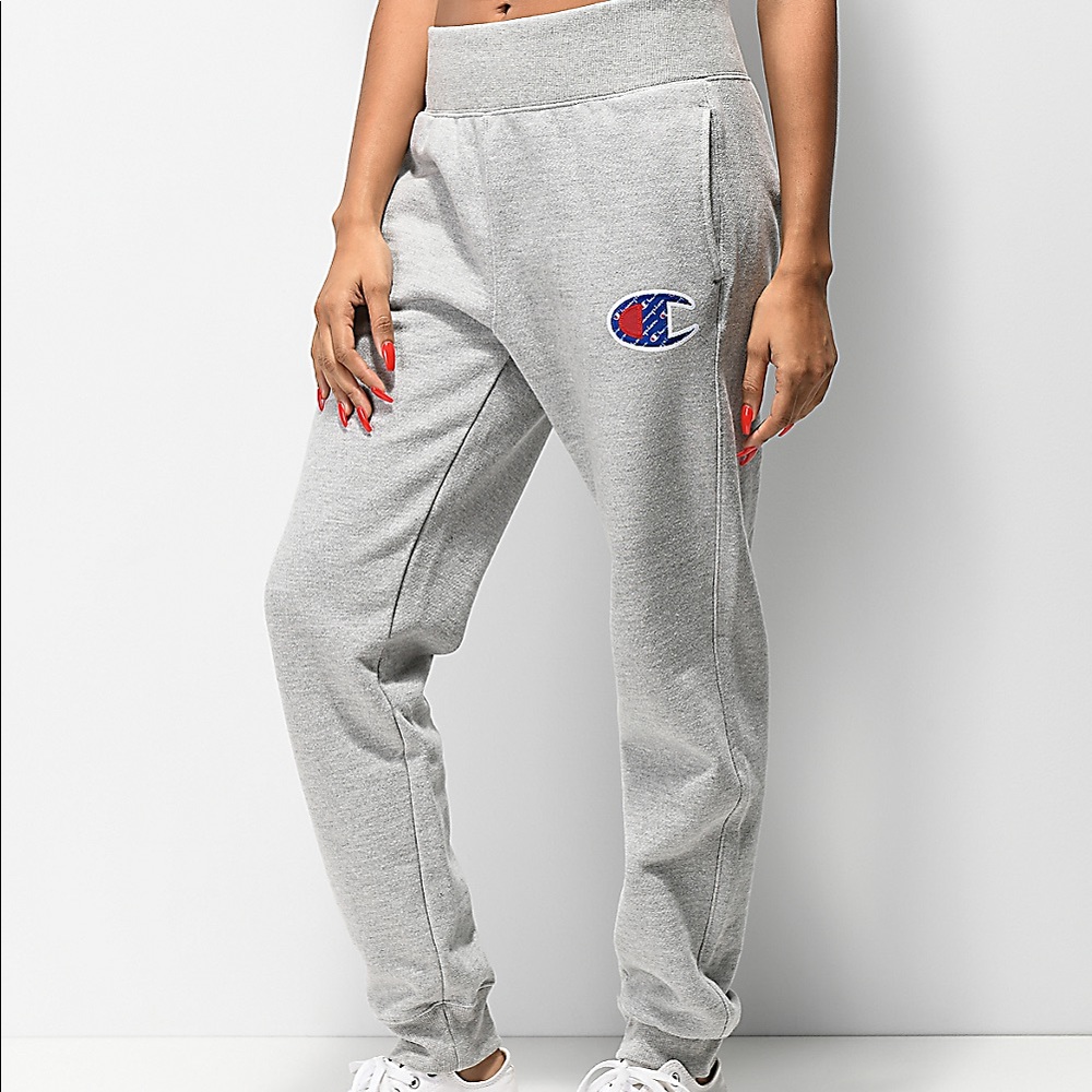 Champion Reverse Weave Grey Jogger Sweatpants